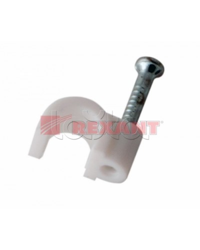 Крепеж кабеля круглый 4мм (50шт/уп) REXANT 07-4004 в Рыбинске Держатели, клипсы, скобы Pintop.ru