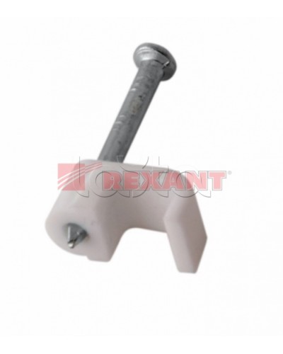 Крепеж кабеля плоский 8мм х 3мм (10шт/уп) REXANT 07-4207 в Рыбинске Держатели, клипсы, скобы Pintop.ru