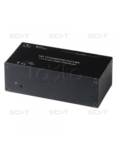 Распределитель видеосигнала HDCVI/HDTVI/AHD SC&T CD108HD в Рыбинске Видеоусилители, Модуляторы, Делители Pintop.ru