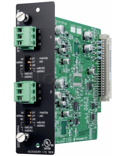 Модуль микрофонных / линейных входов (моно, 20 бит) TOA D-922E в Рыбинске Системы оповещения и трансляции TOA Pintop.ru