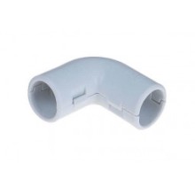 Угол Экопласт CI16G Угол 90 гр.(2част.) для труб D16мм, белый (1уп = 50шт)