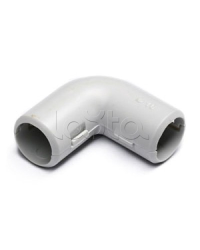 Угол 90° (из двух частей) для труб D32 мм, без галогена Экопласт 41232HF в Рыбинске Аксессуары для труб (ОКЛ) Экопласт Pintop.ru