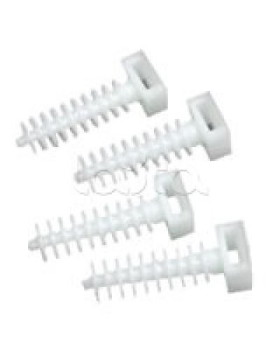 Держатель хомутов для установки в отверстиях D8 мм 37х13 мм Экопласт 47214 в Рыбинске Крепеж: Дюбели, шурупы, саморезы Pintop.ru