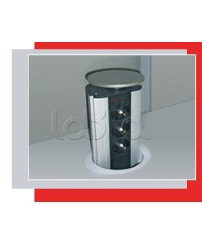 Блок розеточный настольный, 3 розетки (45х45мм) Экопласт 70303 в Рыбинске Блоки розеток Pintop.ru