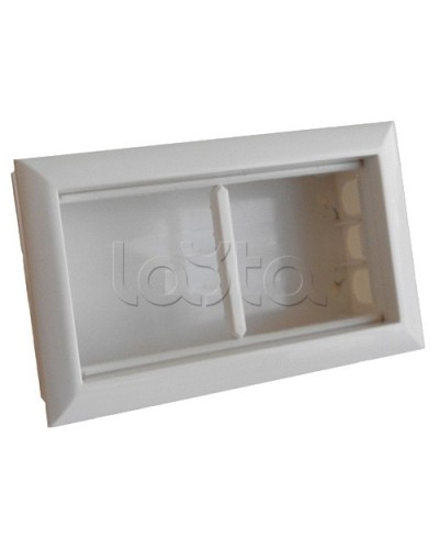 Коробка для открытой проводки на 2 поста 45х45 мм Экопласт 72944 в Рыбинске Распределительные коробки Pintop.ru