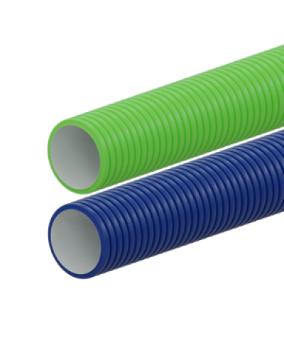 Вентиляционная труба гибкая двустенная для воздуховода (ПНД), антистатическая и антибактериальная D63мм, цвет фиолетовый (1шт=50м) Экопласт (803063VT) в Рыбинске Труба гофрированная Pintop.ru