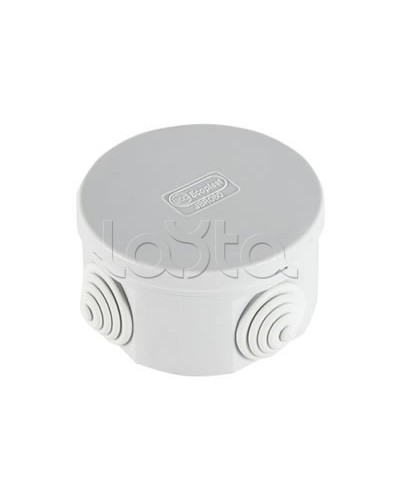 Экопласт JBR080 Коробка распред. о/п, D=80х40мм 4 вых., IP44 чёрный в Рыбинске Распределительные коробки Pintop.ru