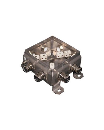 Коробка монтажная огнестойкая Гефест КМ-О (12к*6,0)-IP66 1212нерж, 8 вводов 123х123х60 в Рыбинске Распределительные коробки Pintop.ru