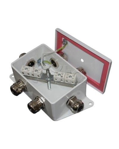 Коробка монтажная огнестойкая Гефест КМ-О (8к)-IP66-d, два ввода 120х80х68 в Рыбинске Распределительные коробки Pintop.ru