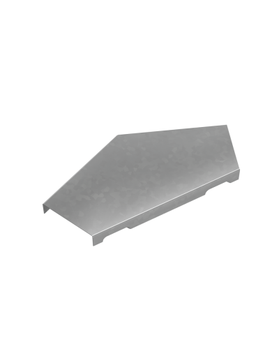 Крышка горизонтального угла 45 гр. 50 мм ПЛЮС INOX304 КМ-Профиль (KGLplus45-50 INOX304) в Рыбинске Аксессуары для лотков Pintop.ru