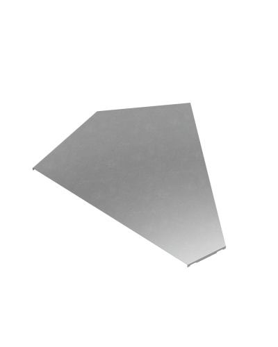 Крышка горизонтального угла 45 гр. 600 мм ПЛЮС КМ-Профиль (KGLplus45-600) в Рыбинске Аксессуары для лотков Pintop.ru