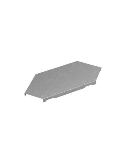 Крышка горизонтального угла 90 гр. 50 мм ПЛЮС INOX304 КМ-Профиль (KGLplus90-50 INOX304) в Рыбинске Аксессуары для лотков Pintop.ru