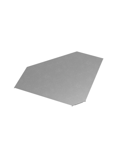 Крышка горизонтального угла 90 гр. 600 мм ПЛЮС INOX304 КМ-Профиль (KGLplus90-600 INOX304) в Рыбинске Аксессуары для лотков Pintop.ru