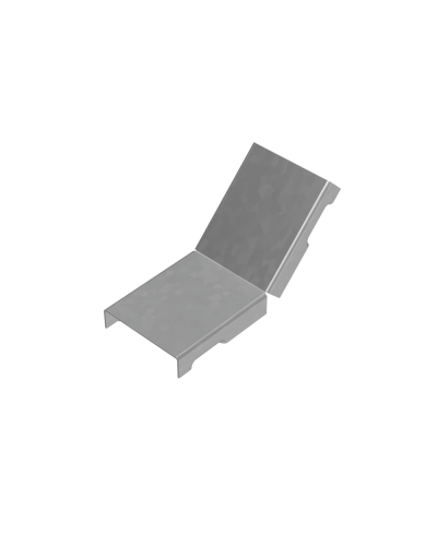 Крышка внутреннего вертикального угла 45 гр. 50 мм ПЛЮС INOX304 КМ-Профиль (KNLplus45-50 INOX304) в Рыбинске Аксессуары для лотков Pintop.ru