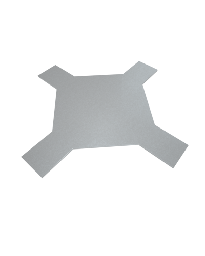 Крышка лестничного Х-разветвителя 100 мм INOX304 КМ-Профиль (KLXD100 INOX304) в Рыбинске Аксессуары для лотков Pintop.ru