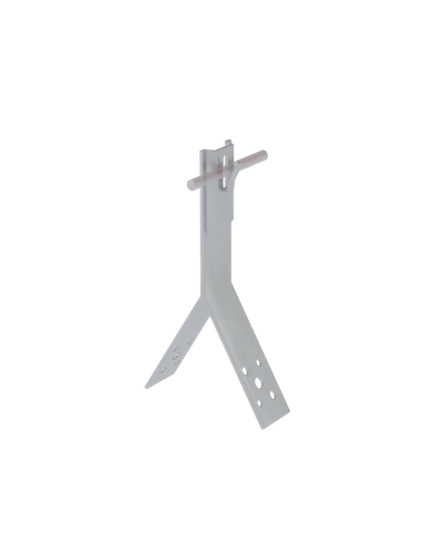 Коньковый держатель зажимной для прутка Ø 5-8 мм H100 мм CU КМ-Профиль (KDZ-H100-D5-8 CU) в Рыбинске Монтажные материалы Pintop.ru