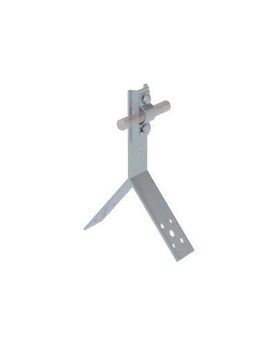 Коньковый держатель болтовой для прутка Ø 5-10 мм H100 мм CU КМ-Профиль (KDB-H100-D5-10 CU) в Рыбинске Монтажные материалы Pintop.ru