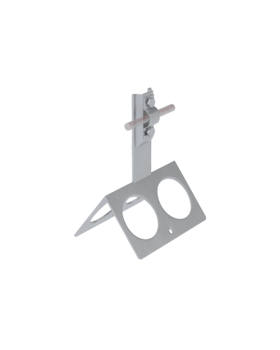 Коньковый держатель болтовой с широким основанием для прутка Ø 5-10 мм H80 мм INOX304 КМ-Профиль (BKDB-H80-D5-10 INOX304) в Рыбинске Монтажные материалы Pintop.ru