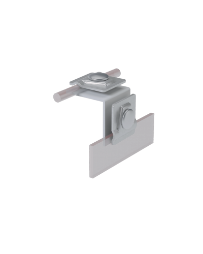 Фальцевый держатель H50 мм для прутка Ø 5-10 мм КМ-Профиль (FD-H50-D5-10) в Рыбинске Монтажные материалы Pintop.ru