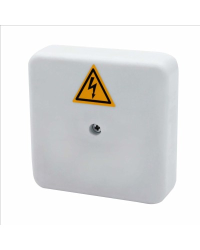 Коробка распределительная огнестойкая КРОПС-П0, IP41, габаритные размеры 75х75х20 мм, для кабелей сечением до 4 мм2, 2 клеммы КМ-Профиль (FRJB-KM-P0-4-02-КРОПС-IP41) в Рыбинске Распределительные коробки Pintop.ru