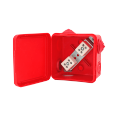 Коробка распределительная огнестойкая КРОПС-П1, IP54, габаритные размеры 100х100х50 мм, для кабелей сечением до 2,5 мм2, 6 клемм КМ-Профиль (FRJB-KM-P1-2.5-06-КРОПС-IP54)