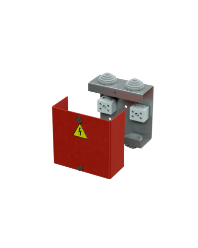 Коробка распределительная огнестойкая КРОПС, IP41, габаритные размеры 80х80х35 мм, для кабелей сечением до 4 мм2, 2 клеммы КМ-Профиль (FRJB-KM-ST1-4-02-КРОПС-IP41) в Рыбинске Распределительные коробки Pintop.ru
