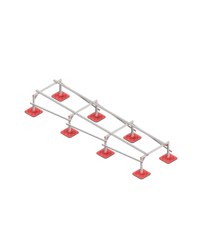 Опорная конструкция для установки оборудования TECHNORAPTOR FOOT 1000х4000 КМ-профиль (KM-TR-F-SSEI-1000-4000) в Рыбинске Системы видеонаблюдения Pintop.ru