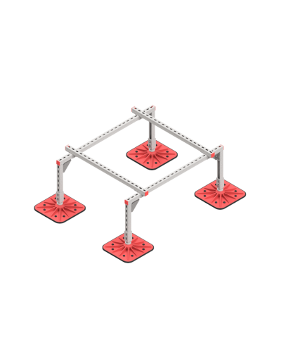 Опорная конструкция для установки оборудования TECHNORAPTOR FOOT 1200х1000 КМ-профиль (KM-TR-F-SSEI-1200-1000) в Рыбинске Системы видеонаблюдения Pintop.ru