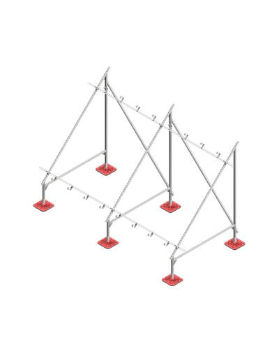 Опорная конструкция для установки нескольких солнечных панелей/коллекторов TECHNORAPTOR FOOT HD КМ-профиль (KM-TR-F-SSfMMPI-C HD) в Рыбинске Системы видеонаблюдения Pintop.ru