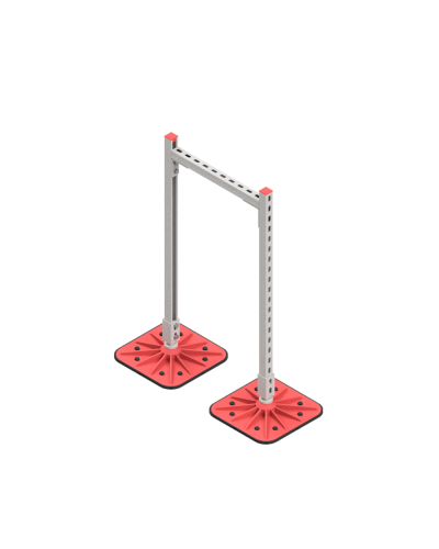 Опорная конструкция для горизонтальных прямоугольных воздуховодов и металлических лотков кабеленесущих систем TECHNORAPTOR FOOT 500х1000 HD КМ-профиль (KM-TR-F-SSHRAD-500-1000 HD) в Рыбинске Системы видеонаблюдения Pintop.ru