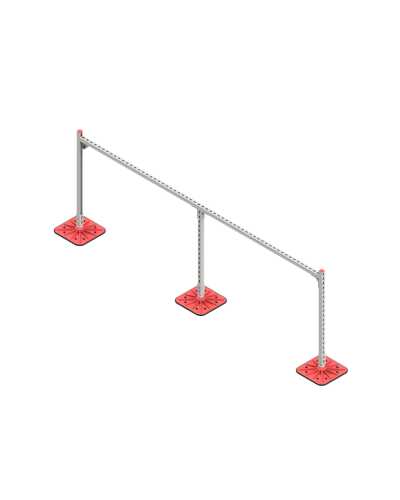 Опорная конструкция для горизонтальных прямоугольных воздуховодов и металлических лотков кабеленесущих систем TECHNORAPTOR FOOT 3000х1000 КМ-профиль (KM-TR-F-SSHRAD-3000-1000) в Рыбинске Системы видеонаблюдения Pintop.ru