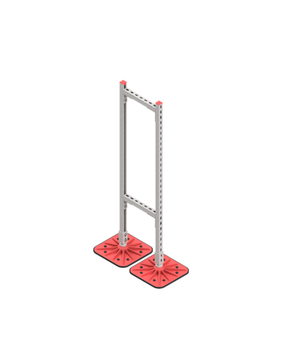 Опорная конструкция для горизонтальных прямоугольных воздуховодов и металлических лотков кабеленесущих систем TECHNORAPTOR FOOT 350х1500 HD КМ-профиль (KM-TR-F-SSHRAD-350-1500 HD) в Рыбинске Системы видеонаблюдения Pintop.ru