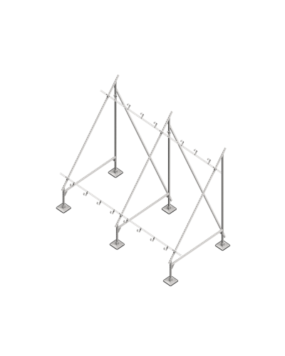 Опорная конструкция для установки нескольких солнечных панелей/коллекторов TECHNORAPTOR STEELFOOT КМ-профиль (KM-TR-STF-SSfMMPI-C) в Рыбинске Системы видеонаблюдения Pintop.ru