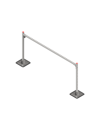 Опорная конструкция для горизонтальных прямоугольных воздуховодов и металлических лотков кабеленесущих систем TECHNORAPTOR STEELFOOT 2000х1000 КМ-профиль (KM-TR-STF-SSHRAD-2000-1000) в Рыбинске Системы видеонаблюдения Pintop.ru