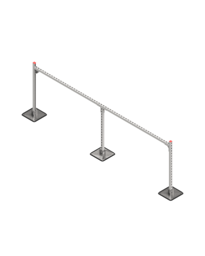 Опорная конструкция для горизонтальных прямоугольных воздуховодов и металлических лотков кабеленесущих систем TECHNORAPTOR STEELFOOT 3000х1000 HD КМ-профиль (KM-TR-STF-SSHRAD-3000-1000 HD) в Рыбинске Системы видеонаблюдения Pintop.ru