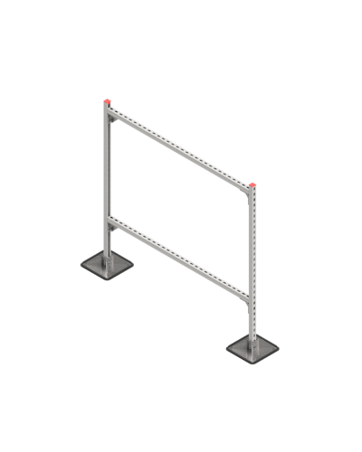 Опорная конструкция для горизонтальных прямоугольных воздуховодов и металлических лотков кабеленесущих систем TECHNORAPTOR STEELFOOT 1500х1500 КМ-профиль (KM-TR-STF-SSHRAD-1500-1500) в Рыбинске Системы видеонаблюдения Pintop.ru