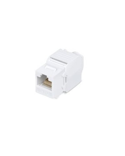 Вставка Keystone Jack RJ-45(8P8C), категория 5e, 110 IDC, угол заделки 180 градусов, без инструмента (Toolless), белая в Рыбинске Модули Keystone Pintop.ru