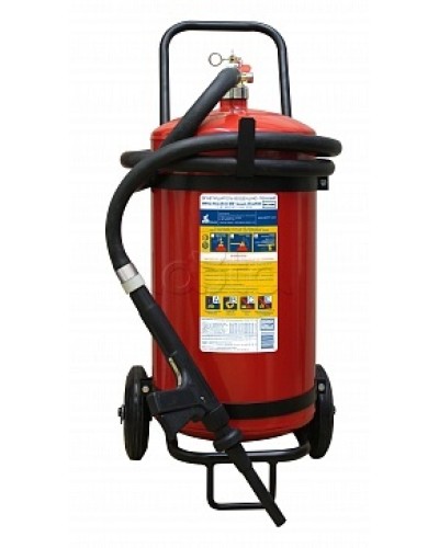 Огнетушитель ПОЖТЕХНИКА ОВП-40(з) МИГ летний (ФторПАВ) на съемн.тележке с перекр. стволом (баллон 50 л, ОТВ 40 л) в Рыбинске Огнетушители Pintop.ru
