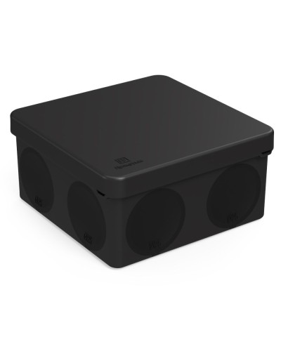 Коробка распред. 60-0300-9005м двухкомп. (HF) черная 100х100х50 (8шт/уп) Промрукав (60-0300-9005м) в Рыбинске Распределительные коробки Pintop.ru