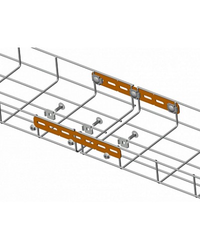 Пластина соединительная для проволочного лотка Промрукав (PR08.2282) в Рыбинске Аксессуары для лотков Pintop.ru