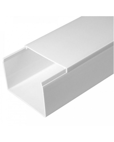 Кабель-канал белый 2-й замок в п/э 80х60 (8 м/уп) Промрукав (PR03.0058) в Рыбинске Кабель-канал Pintop.ru