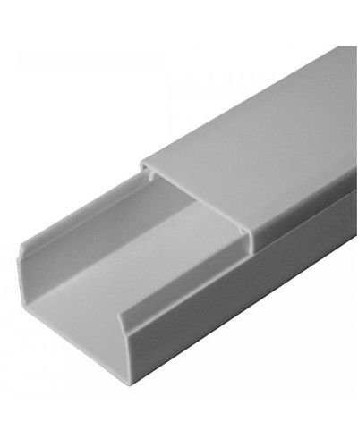 Кабель-канал серый RAL 7035 2-й замок в п/э 40х40 (60м/уп) Промрукав (PR03.0076) в Рыбинске Кабель-канал Pintop.ru