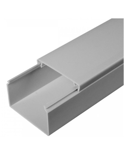 Кабель-канал серый RAL 7035 2-й замок в п/э 60х40 (40м/уп) Промрукав (PR03.0077) в Рыбинске Кабель-канал Pintop.ru