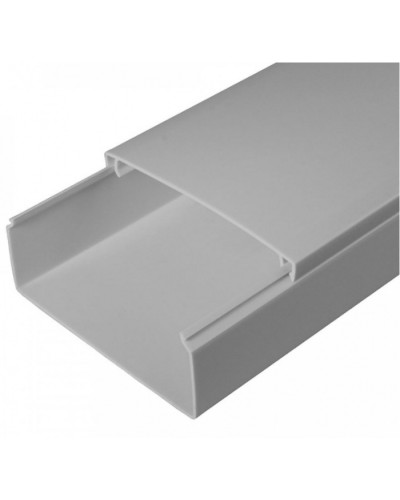 Кабель-канал серый RAL 7035 2-й замок в п/э 100х40 (24м/уп) Промрукав (PR03.0081) в Рыбинске Кабель-канал Pintop.ru