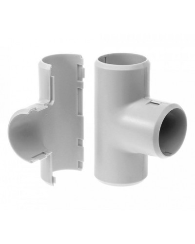 Тройник разборный д25 безгалогенный (HF) атмосферостойкий серый (30шт/300шт уп/кор) Промрукав (PR13.0366) в Рыбинске Повороты, муфты, тройники Pintop.ru