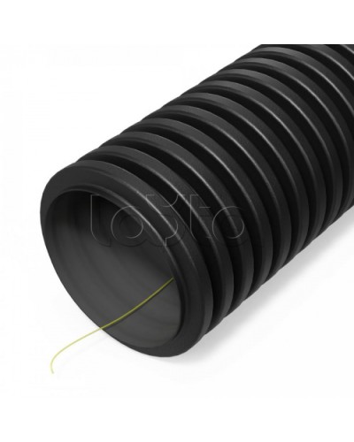 Труба гофр двустенная ПНД гибкая тип 450 (SN12) ст к ультраф с/з черная d110 мм (50м/уп) Промрукав (PR15.0309) в Рыбинске Труба гофрированная Pintop.ru