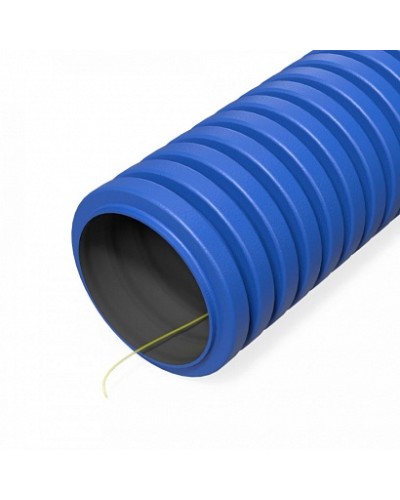 Труба гофрированная двустенная ПНД гибкая тип 450 (SN29) с/з синяя d40 мм (150м/уп) Промрукав (PR15.0273) в Рыбинске Труба гофрированная Pintop.ru