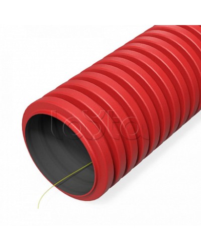 Труба гофрированная двустенная ПНД гибкая тип 750 (SN38) с/з красная d50 мм (150м/уп) Промрукав (PR15.0276) в Рыбинске Труба гофрированная Pintop.ru