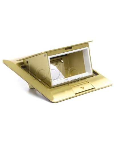 Люк в пол на 2 модуля (45х45мм), латунь Экопласт 70020 в Рыбинске Системы лючков и колонн Pintop.ru