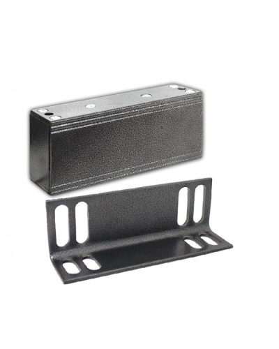 Замок электромагнитный Олевс М1-200 с уголком серебряный антик в Рыбинске Электромагнитные замки Pintop.ru